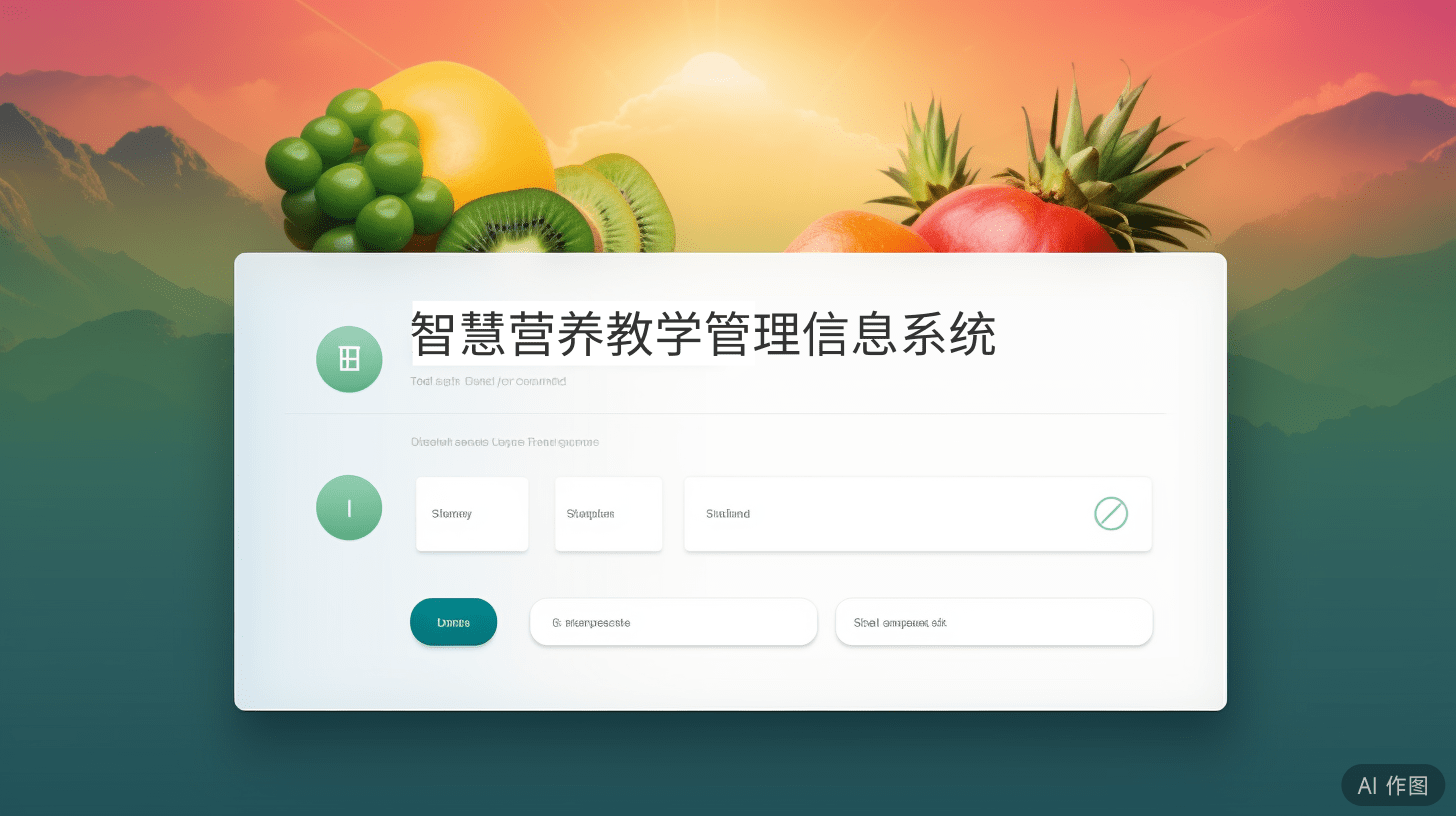 智慧营养教学实训信息系统